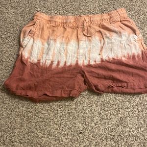 Old Navy High-Waisted Dip-Dye Linen-Blend Shorts for Women | Size XL